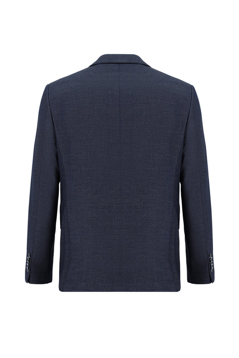 Orta Lacivert 6 Drop Regular Fit Standart Kesim Kombinli Yelekli Takım Elbise