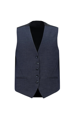  Orta Lacivert Regular Fit Kombinli Yelekli Takım Elbise