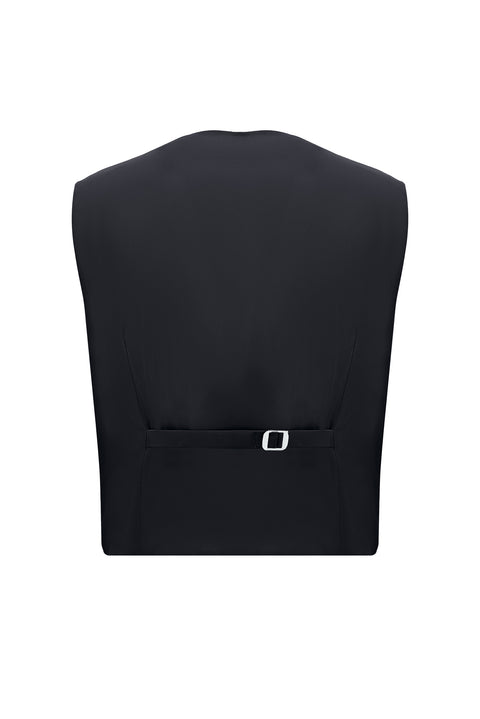 Orta Lacivert 6 Drop Regular Fit Standart Kesim Kombinli Yelekli Takım Elbise