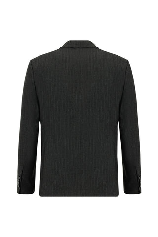  Siyah Slim Fit Dar Kesim Kombinli Yelekli Takım Elbise