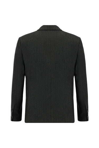  Siyah Slim Fit Dar Kesim Kombinli Yelekli Takım Elbise