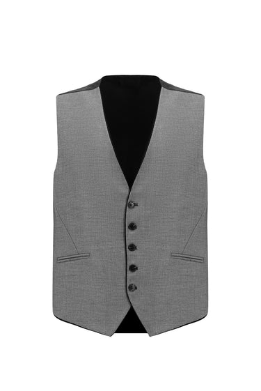 Siyah 7 Drop Slim Fit Dar Kesim Kombinli Yelekli Takım Elbise