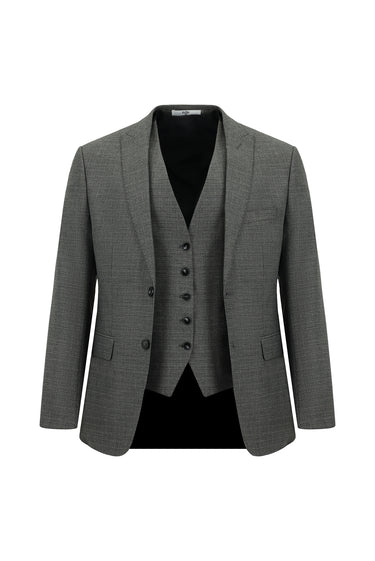  Açık Füme Super Slim Fit Ekstra Dar Kesim Kombinli Yelekli Takım Elbise