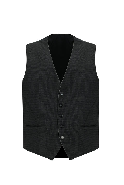 Açık Füme 7 Drop Slim Fit Dar Kesim Kombinli Yelekli Takım Elbise