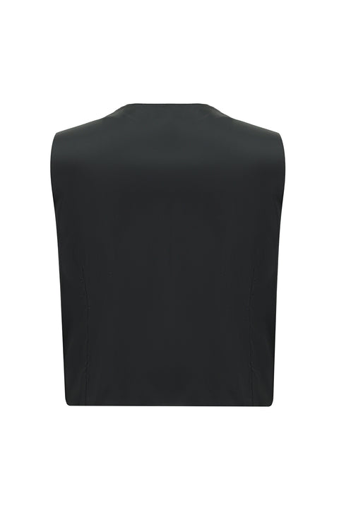 Açık Füme 7 Drop Slim Fit Dar Kesim Kombinli Yelekli Takım Elbise