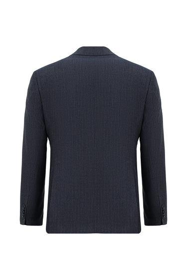  Orta Lacivert Slim Fit Dar Kesim Kombinli Yelekli Takım Elbise
