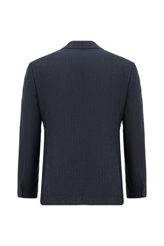  Orta Lacivert Slim Fit Dar Kesim Kombinli Yelekli Takım Elbise