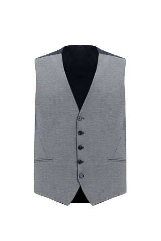  Orta Lacivert Slim Fit Dar Kesim Kombinli Yelekli Takım Elbise