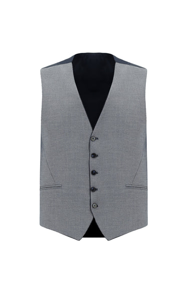  Orta Lacivert Slim Fit Dar Kesim Kombinli Yelekli Takım Elbise