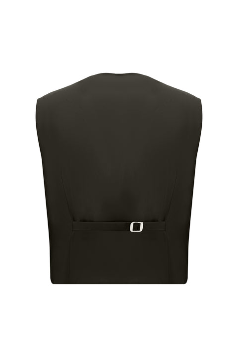 Açık Kahve  7 Drop Slim Fit Dar Kesim Kombinli Yelekli Takım Elbise