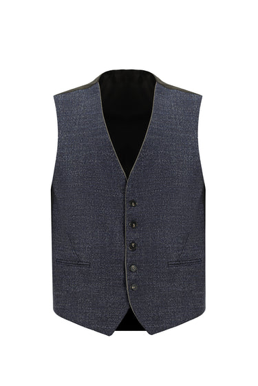 Açık Kahve  7 Drop Super Slim Fit Eksra Dar Kesim Kombinli Yelekli Takım Elbise