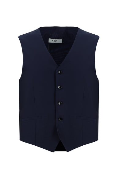 Koyu Lacivert Slim Fit Dar Kesim Yelekli Takım Elbise