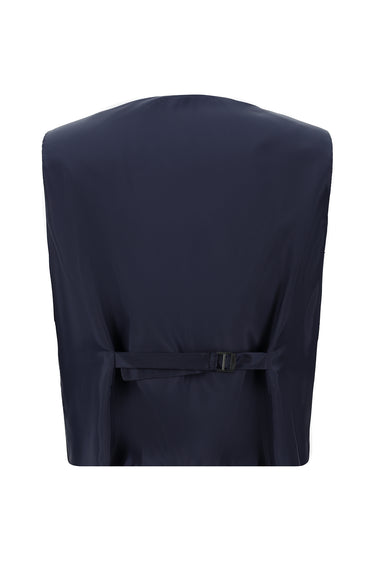 Koyu Lacivert Slim Fit Dar Kesim Yelekli Takım Elbise
