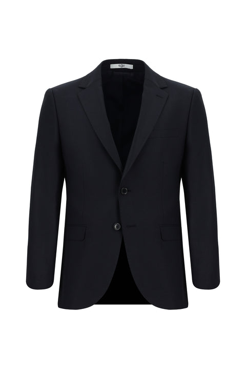 Koyu Lacivert 7 Drop Slim Fit Dar Kesim Yünlü Takım Elbise