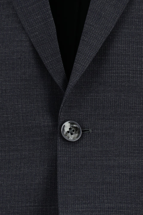 Dark Gray 7 Drop Slim Fit Narrow Cut Wool Patterned Suit