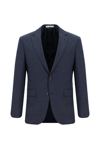  İndigo Slim Fit Dar Kesim Yünlü Klasik Desenli Takım Elbise