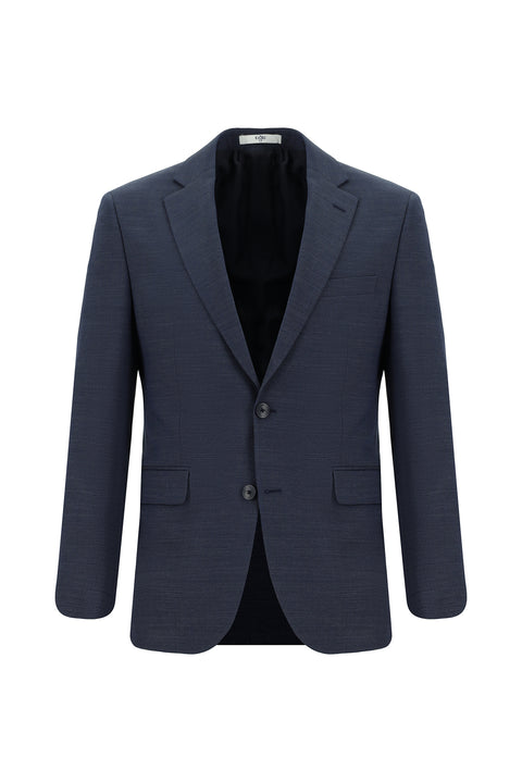 İndigo 7 Drop Slim Fit Dar Kesim Yünlü Desenli Takım Elbise