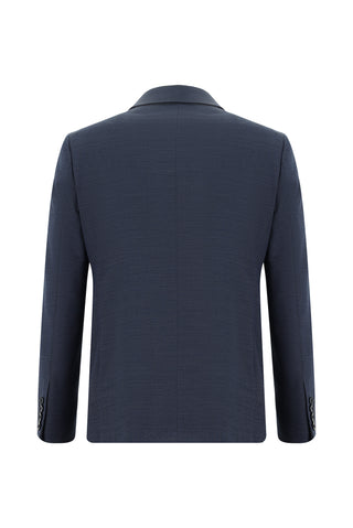  İndigo Slim Fit Dar Kesim Yünlü Klasik Desenli Takım Elbise