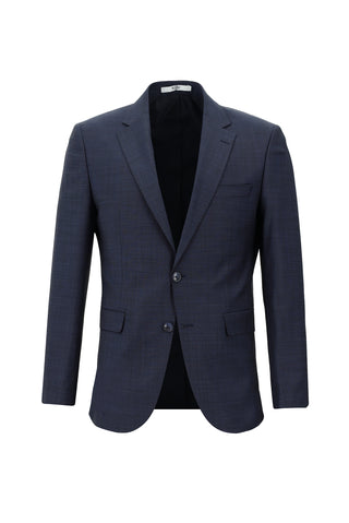  Açık Lacivert 7 Drop Slim Fit Dar Kesim Yünlü Desenli Takım Elbise