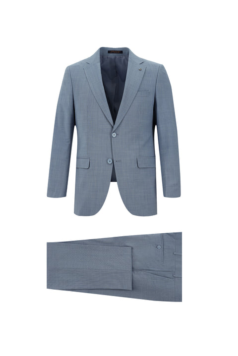 Koyu Mavi  4 Drop Relaxed Fit Rahat Kesim Takım Elbise