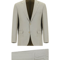 Açık Bej 4 Drop Relaxed Fit Rahat Kesim Yünlü Takım Elbise