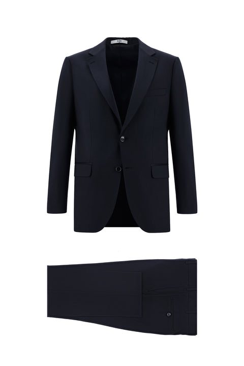 Koyu Lacivert 4 Drop Relaxed Fit Rahat Kesim Takım Elbise