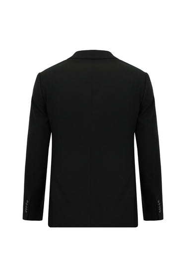 Siyah 7 Drop Slim Fit Dar Kesim Yelekli Takım Elbise