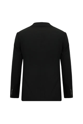  Siyah 7 Drop Slim Fit Dar Kesim Yelekli Takım Elbise