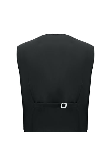 Siyah 7 Drop Super Slim Fit Eksra Dar Kesim Yelekli Takım Elbise