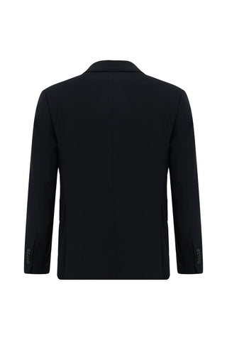  Koyu Lacivert Slim Fit Dar Kesim Yelekli Takım Elbise