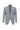 Açık Lacivert Slim Fit Dar Kesim Beli Lastikli İpli Desenli Pamuklu Keten Karışımlı Takım Elbise
