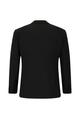  Siyah Relaxed Fit Rahat Kesim Mono Yaka Yelekli Smokin & Damatlık