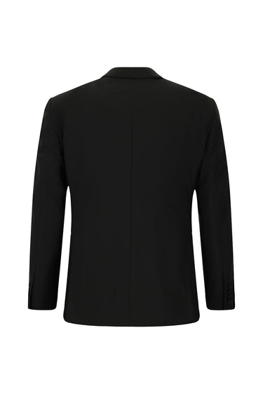  Siyah Regular Fit Mono Yaka Yelekli Smokin & Damatlık