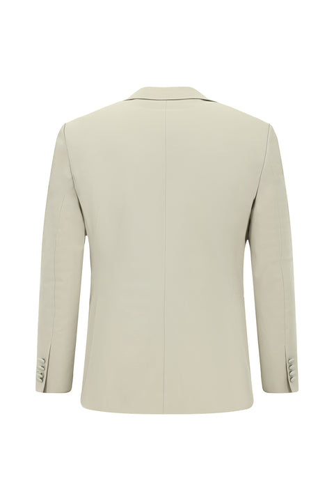 Açık Gri 6 Drop Regular Fit Standart Kesim Mono Yaka Yelekli Smokin & Damatlık