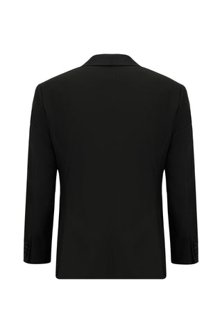  Siyah Slim Fit Dar Kesim Şal Yaka Yelekli Smokin & Damatlık