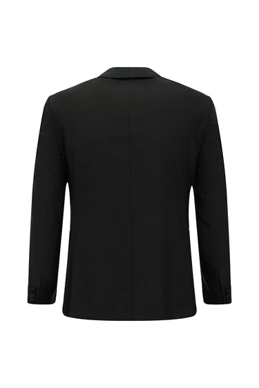 Siyah Slim Fit Dar Kesim Şal Yaka Smokin & Damatlık