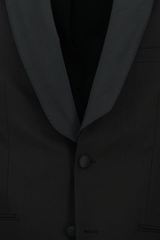  Siyah 4 Drop Relaxed Fit Rahat Kesim Şal Yaka Smokin & Damatlık