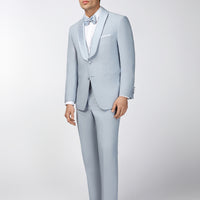 Açık Mavi 4 Drop Relaxed Fit Rahat Kesim Şal Yaka Smokin & Damatlık