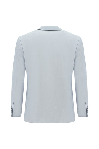  Açık Mavi 4 Drop Relaxed Fit Rahat Kesim Şal Yaka Smokin & Damatlık