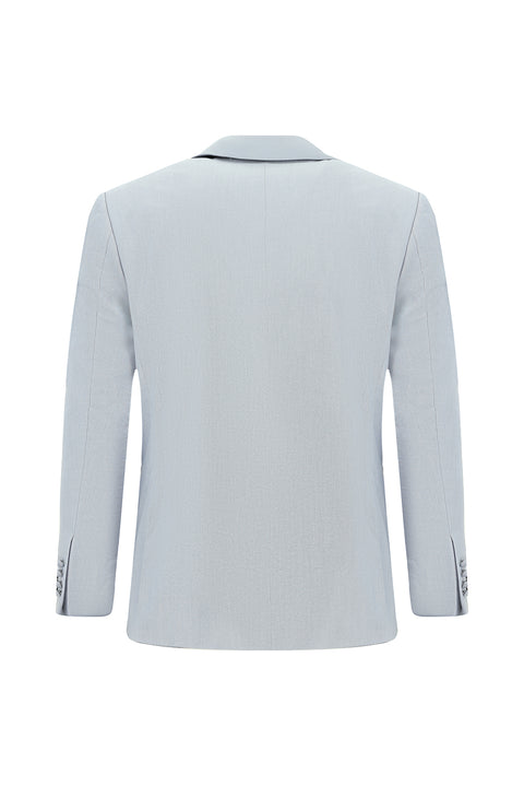 Açık Mavi 4 Drop Relaxed Fit Rahat Kesim Şal Yaka Smokin & Damatlık