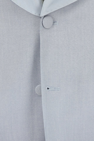  Açık Mavi 4 Drop Relaxed Fit Rahat Kesim Şal Yaka Smokin & Damatlık