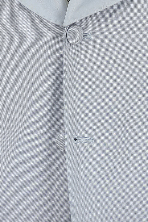 Açık Mavi 4 Drop Relaxed Fit Rahat Kesim Şal Yaka Smokin & Damatlık