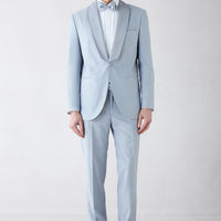 Açık Mavi 7 Drop Slim Fit Dar Kesim Şal Yaka Smokin & Damatlık