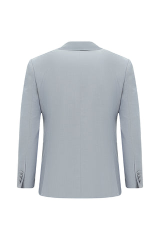  Açık Mavi 7 Drop Slim Fit Dar Kesim Şal Yaka Smokin & Damatlık