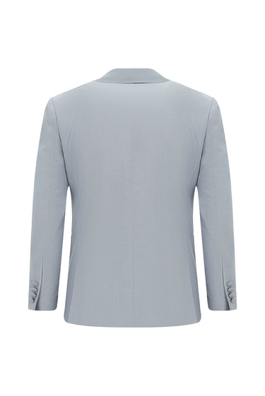  Açık Mavi Slim Fit Dar Kesim Şal Yaka Smokin & Damatlık