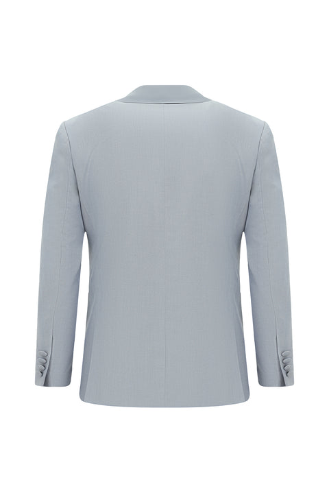 Açık Mavi 7 Drop Slim Fit Dar Kesim Şal Yaka Smokin & Damatlık