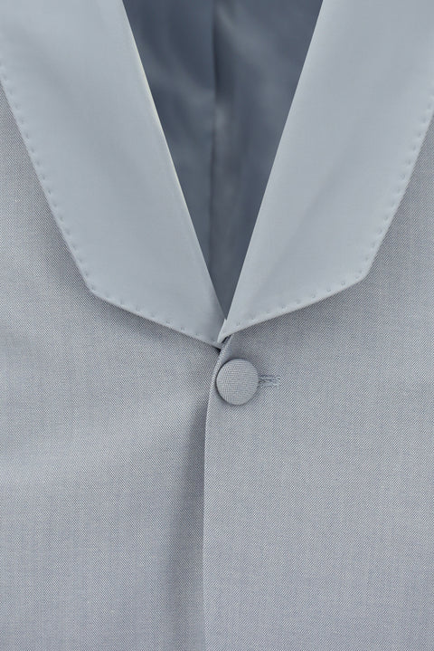 Açık Mavi 7 Drop Slim Fit Dar Kesim Şal Yaka Smokin & Damatlık