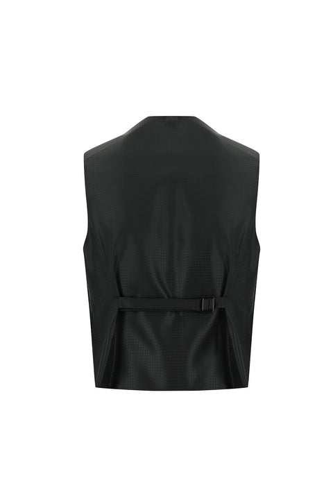 Siyah 6 Drop Regular Fit Standart Kesim Şal Yaka Yelekli Yünlü Smokin & Damatlık