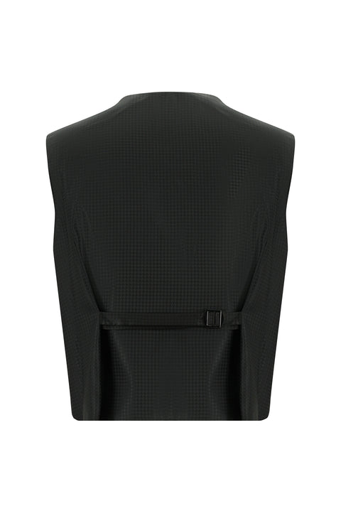 Siyah 4 Drop Relaxed Fit Rahat Kesim Şal Yaka Yünlü Yelekli Smokin & Damatlık