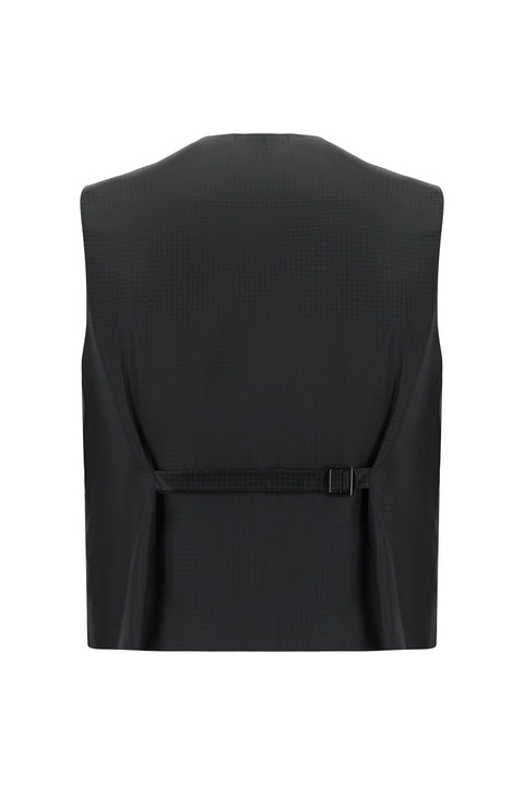 Siyah 4 Drop Relaxed Fit Rahat Kesim Şal Yaka Yünlü Yelekli Smokin & Damatlık